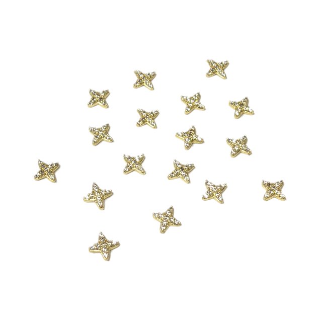DIJE ESTRELLA 7MM - BAÑO DE ORO (APLIQUE - SIN AGUJEROS)