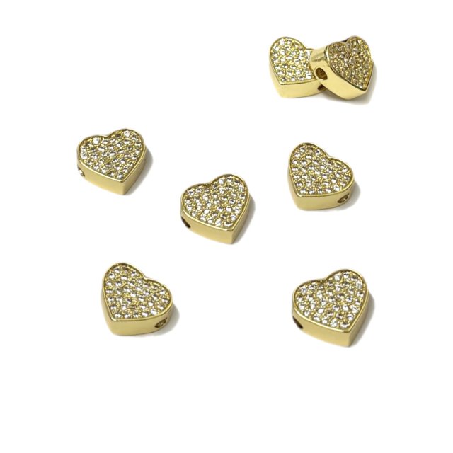 DIJE CORAZON 10X11MM - BAÑO DE ORO (SEPARADOR)