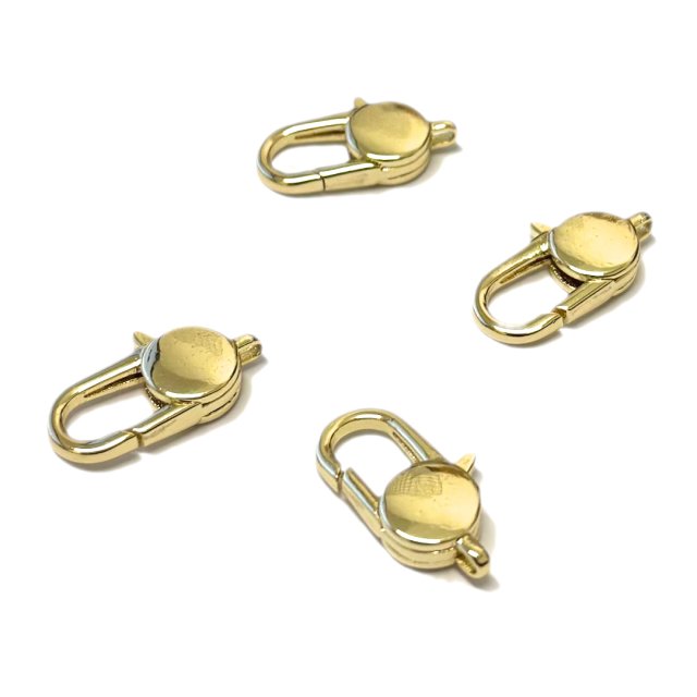 CIERRE MOSQUETON LARGO 20X8MM - BAÑO DE ORO