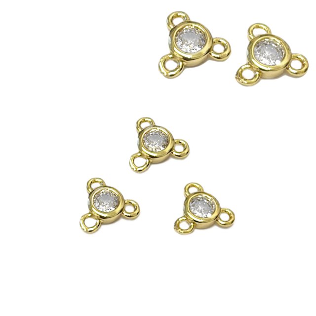 SEPARADOR TRIPLE - CONECTOR 5MM - BAÑO DE ORO