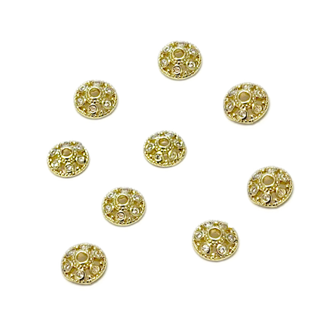 CALOTA 8MM - BAÑO DE ORO