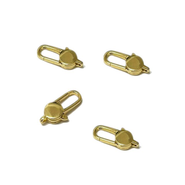 CIERRE MOSQUETON 20X8MM - BAÑO DE ORO