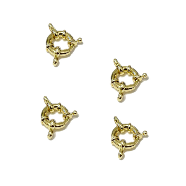 CIERRE MARINERO ARGOLLA 13MM - BAÑO DE ORO