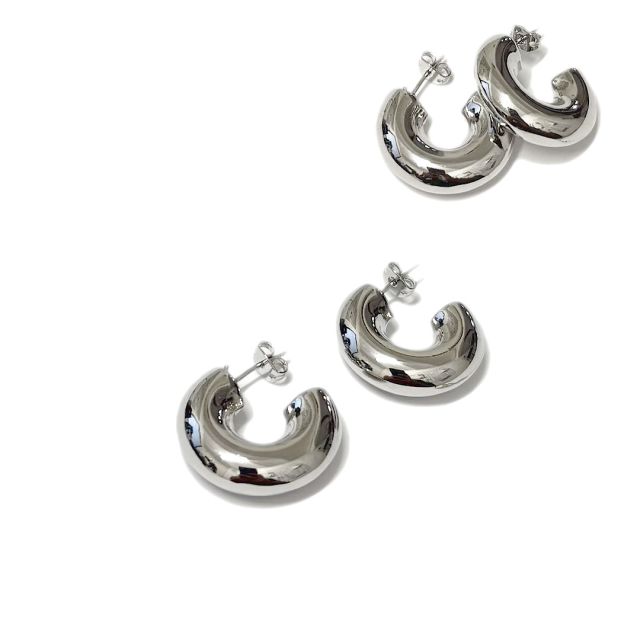 CARAVANAS ARO 25X8MM - BAÑO DE RODIO