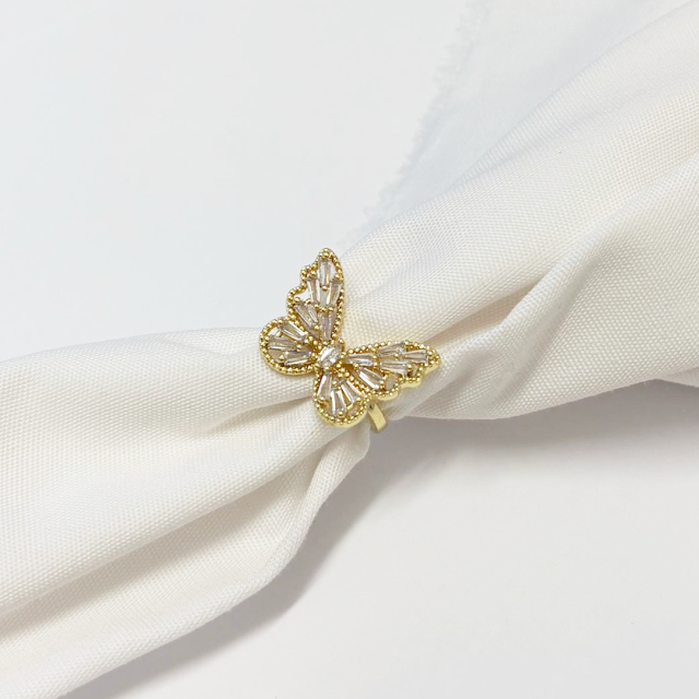 ANILLO MARIPOSA 15X19MM - BAÑO DE ORO