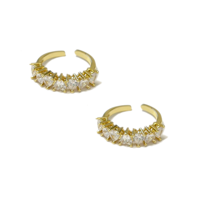 ANILLO CORAZONES 5MM - BAÑO DE ORO