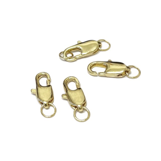 CIERRE MOSQUETON LARGO 17X7MM - BAÑO DE ORO