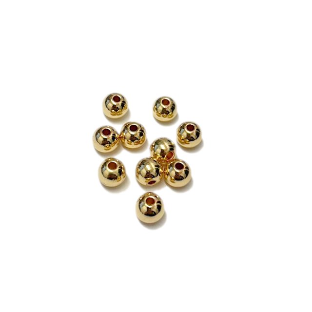 BOLITA 8MM - BAÑO DE ORO (DORADO ROJIZO )