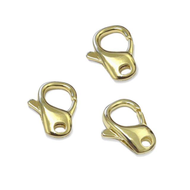 MOSQUETON 19X13MM - BAÑO DE ORO