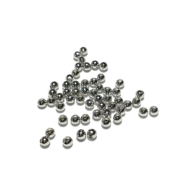 BOLITA 3MM HUECAS - BAÑO DE RODIO