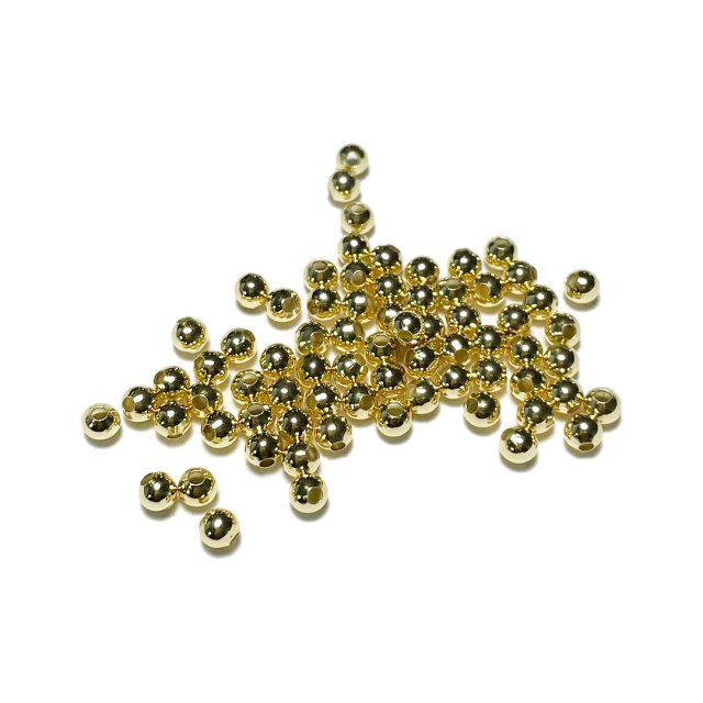 BOLITA 4MM HUECA  - BAÑO DE ORO