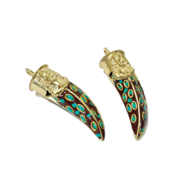 DIJE COLMILLO INDIE 48X15MM