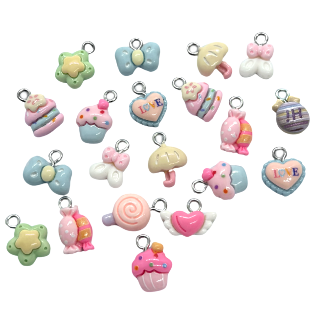 DIJE COMIDA - OBJETOS 10MM APROX - SURTIDOS