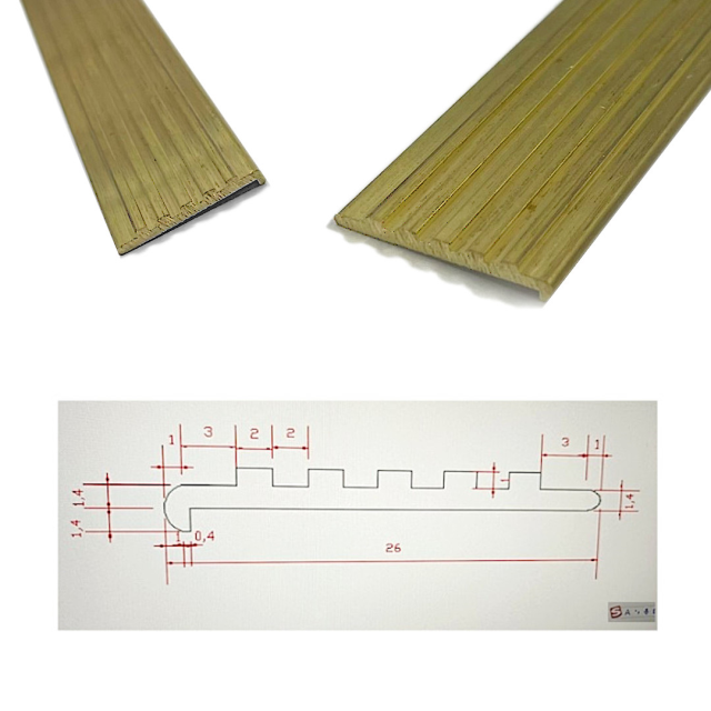 PERFIL LATON ALFOMBRA 25X2X4000MM 0,390KG