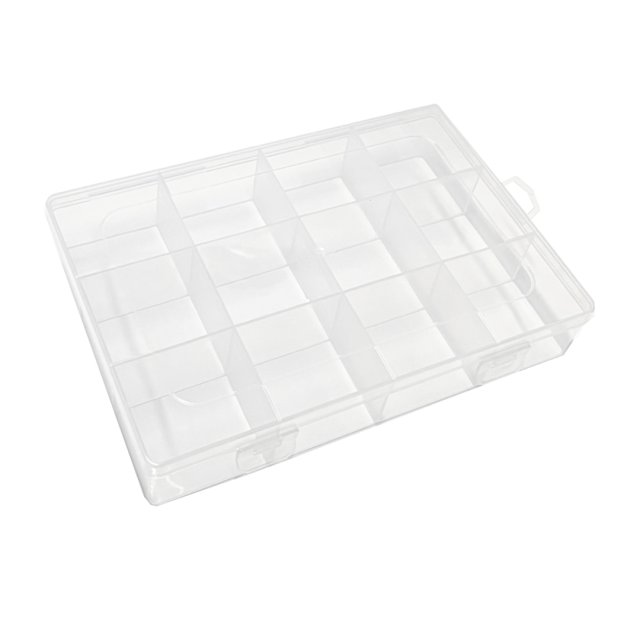 CAJA ORGANIZADORA PLASTICO 19.5X13X3.5CM (D-FIJAS) - PARA KIT