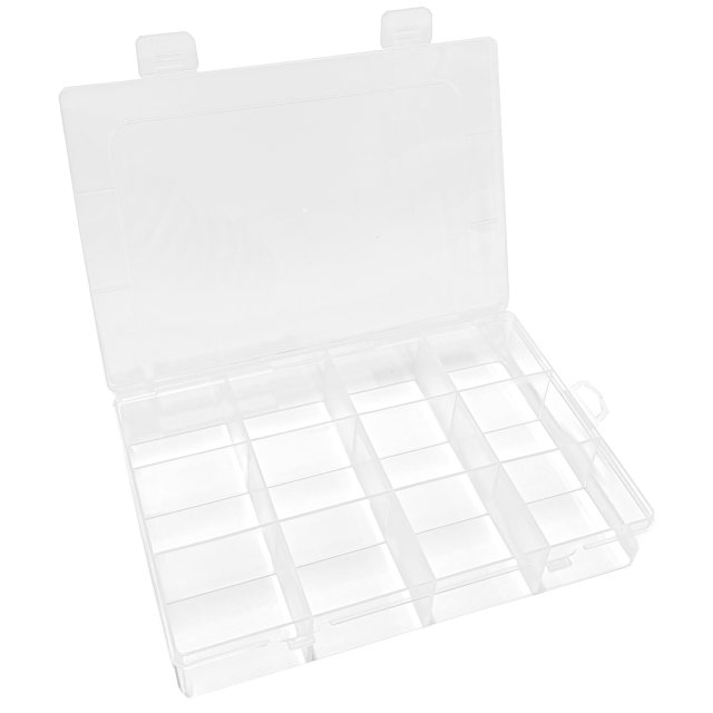 CAJA ORGANIZADORA PLASTICO 19.5X13X3.5CM (D-FIJAS) - PARA KIT