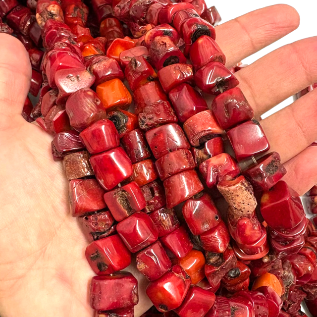 CORAL TUBITOS 8-12MM APROX (COLOR REALZADO CON TINTA)