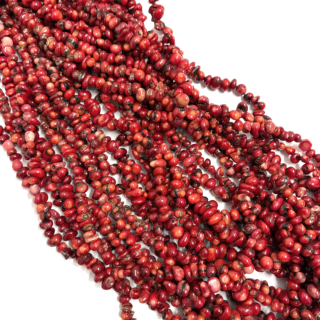 CORAL BOLITAS 8MM APROX (COLOR REALZADO CON TINTA)