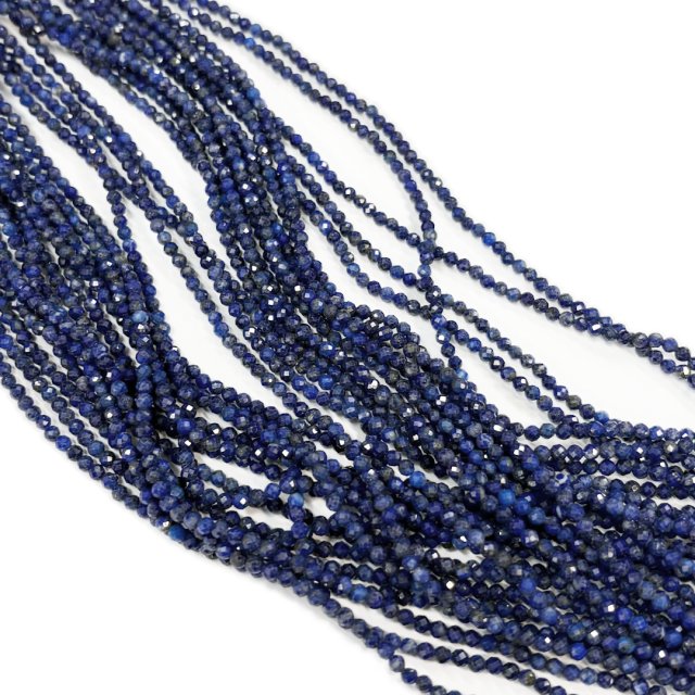 PIEDRAS BOLITAS 3MM FACETADAS - LAPISLAZULI (COLOR REALZADO CON TINTA)