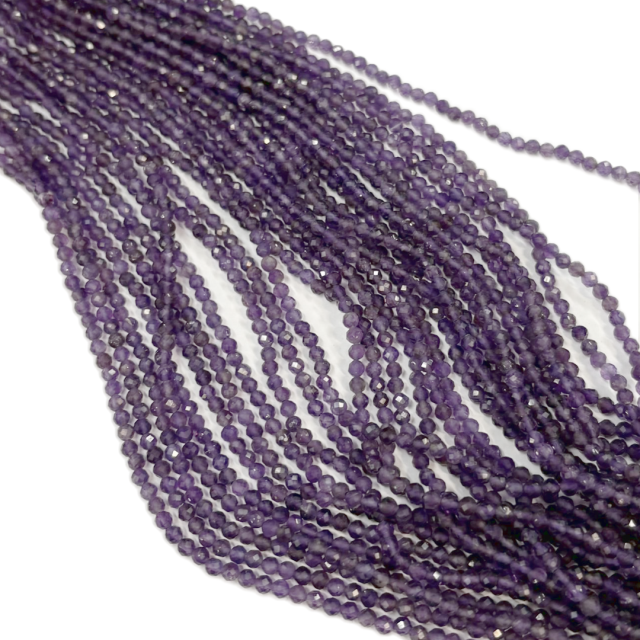 PIEDRAS BOLITAS 3MM FACETADAS - AMATISTA A