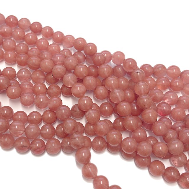 PIEDRAS BOLITAS 12MM - CUARZO CHERRY