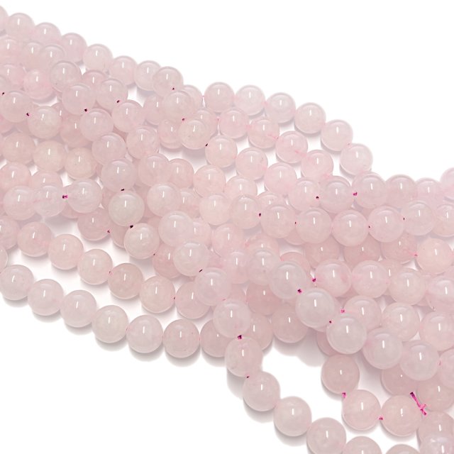 PIEDRAS BOLITAS 12MM - CUARZO ROSA (COLOR REALZADO CON TINTA)