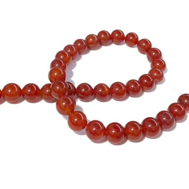 PIEDRAS BOLITAS 12MM - AGATA ROJA