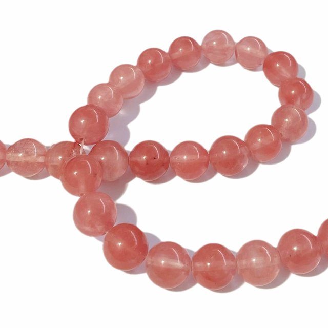 PIEDRAS BOLITAS 14MM - CUARZO CHERRY