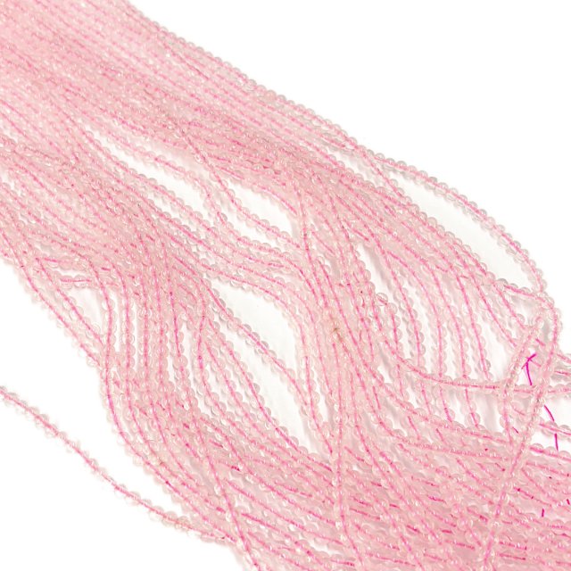 PIEDRAS BOLITAS 3MM - CUARZO ROSA