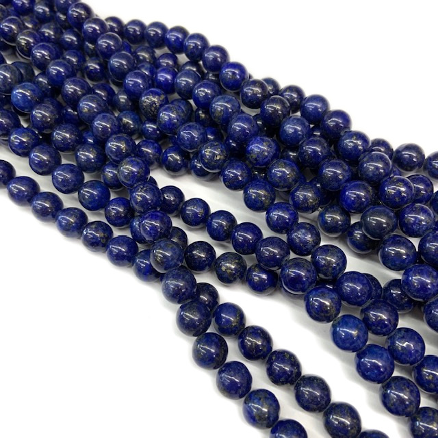 PIEDRAS BOLITAS 4MM - LAPISLAZULI (COLOR REALZADO CON TINTA)