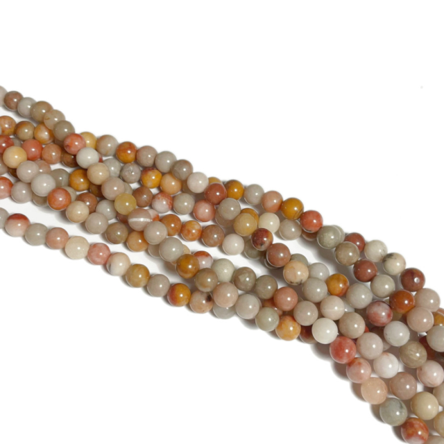 PIEDRAS BOLITAS 8MM - JADE BEIGE