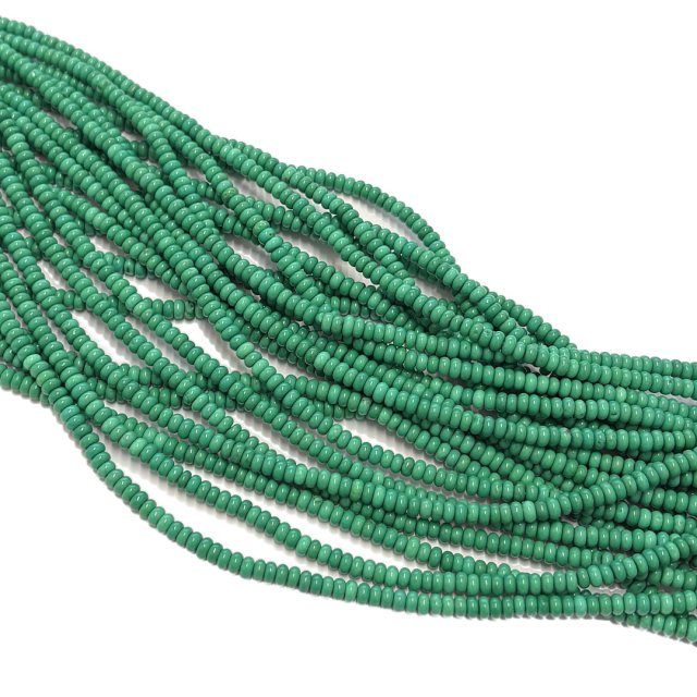 PIEDRAS DONA 4X2MM - TURQUESA CHINA VERDE (COLOR REALZADO CON TINTA)