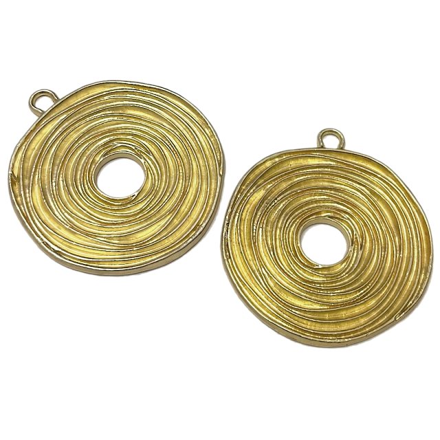 DIJE MEDALLA CIRCULO XL 51X53MM - DORADO MATE