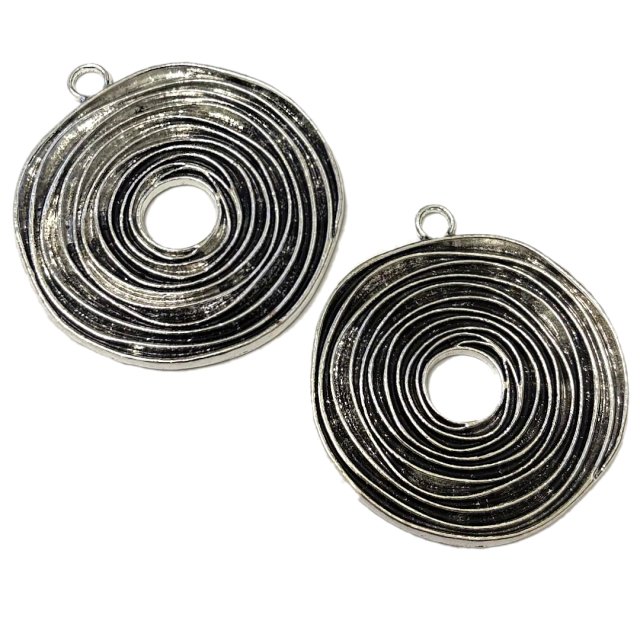 DIJE MEDALLA CIRCULO XL 51X53MM - NIQUEL