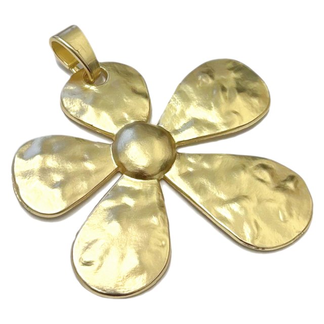 DIJE FLOR XL 65X68MM - DORADO MATE