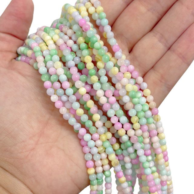 T-BOLITAS NACAR 4MM -MIX COLORES (TEÑIDA)