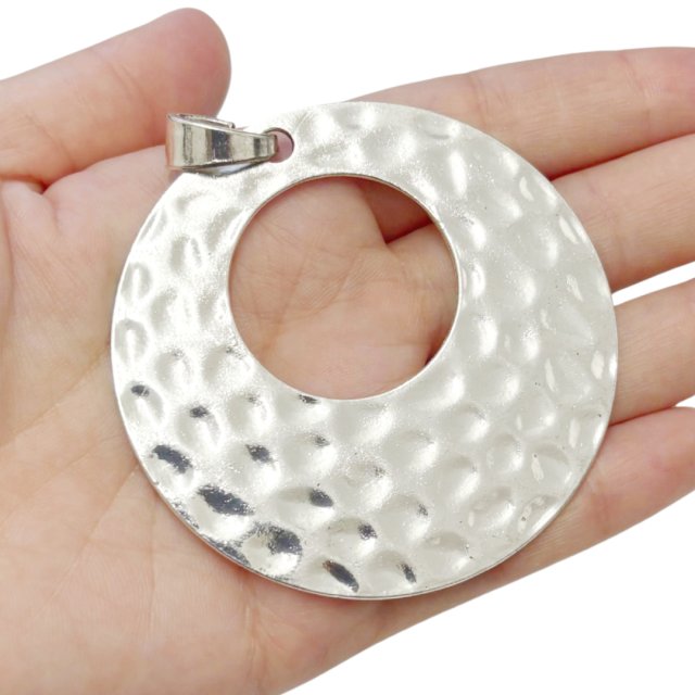 DIJE MEDALLA CIRCULO XL 68MM - NIQUEL