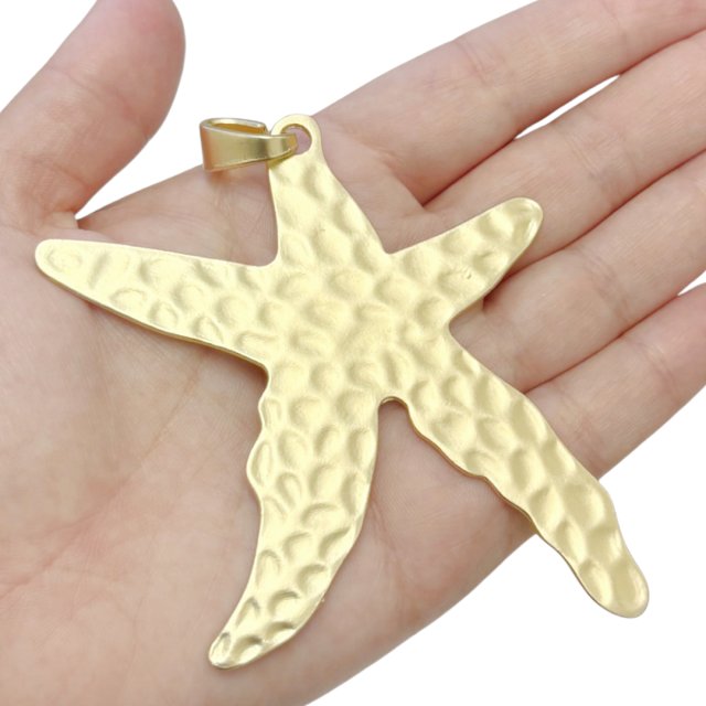 DIJE ESTRELLA DE MAR XL 83X75MM - DORADO MATE