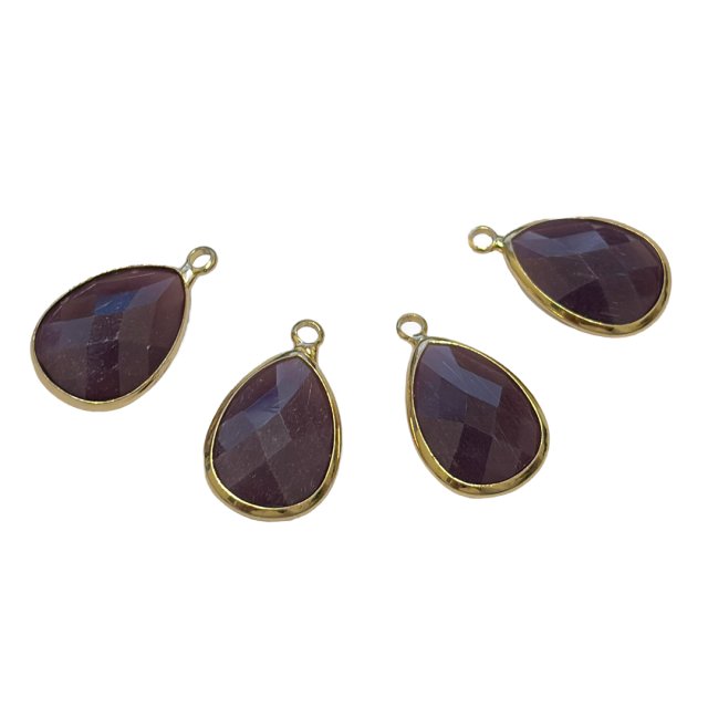 DIJE LAGRIMA CRISTAL 18X13MM - VIOLETA / BERENJENA