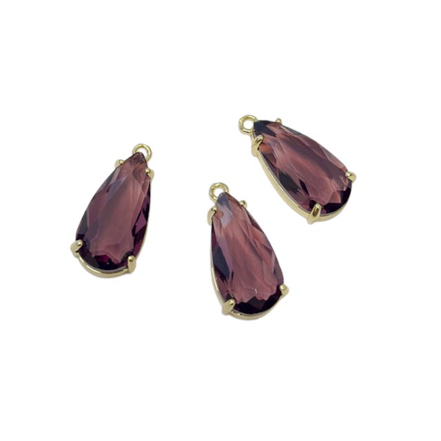 DIJE LAGRIMA CRISTAL 21X11MM - VIOLETA