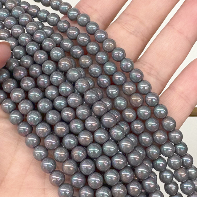 CRISTAL CHECO BOLITA 6MM TORNASOL VIOLETA CELESTE (X TIRA)