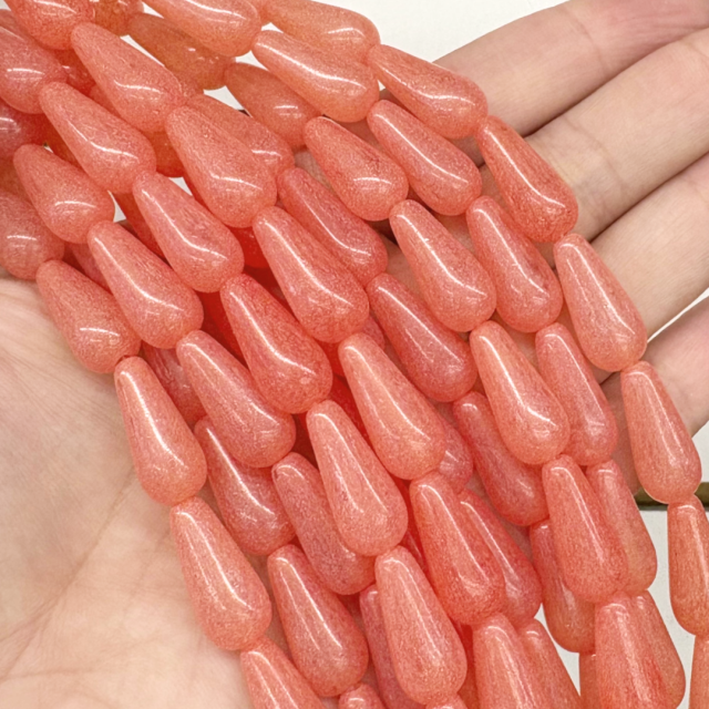 CRISTAL CHECO ROSADO LAGRIMA 20X9MM (X TIRA)