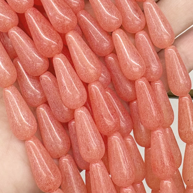 CRISTAL CHECO ROSADO LAGRIMA 20X9MM (X TIRA)