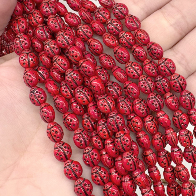 CRISTAL CHECO ROJO SAN ANTONIO - MARIQUITA 9X7MM (X TIRA)