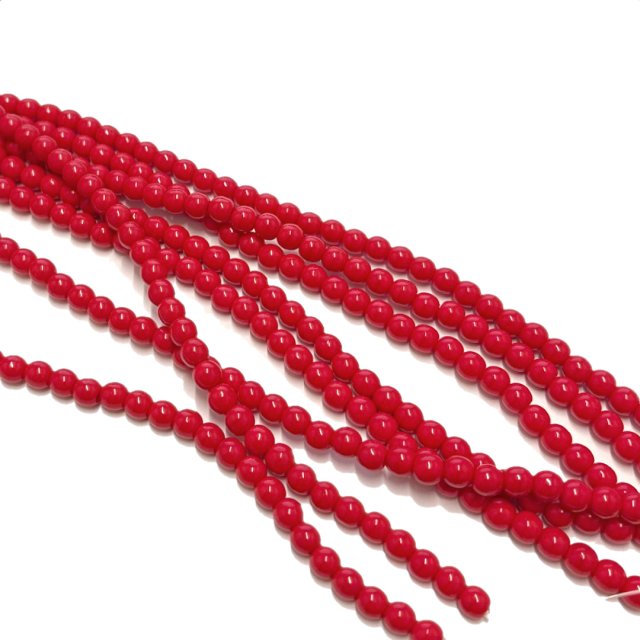 CRISTAL CHECO BOLITA 6MM ROJO (X TIRA)
