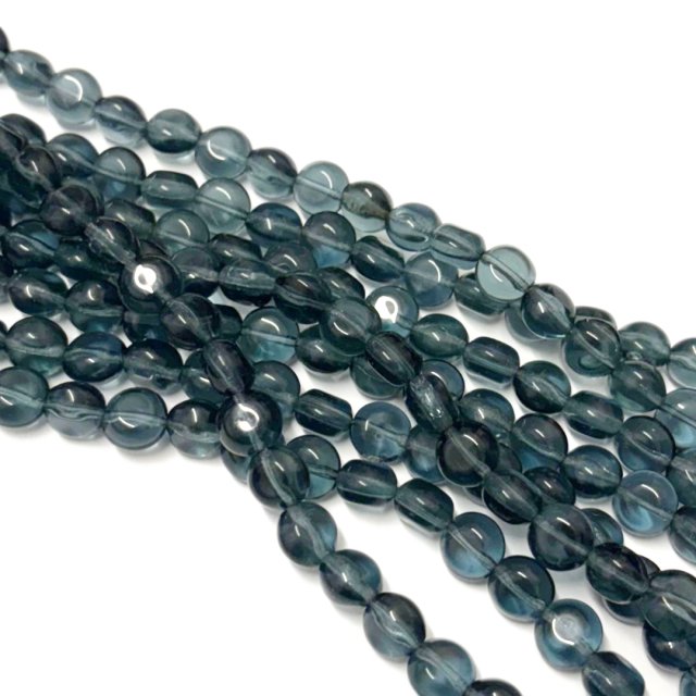 CRISTAL CHECO AZUL CIRCULO 9X10MM (X TIRA)