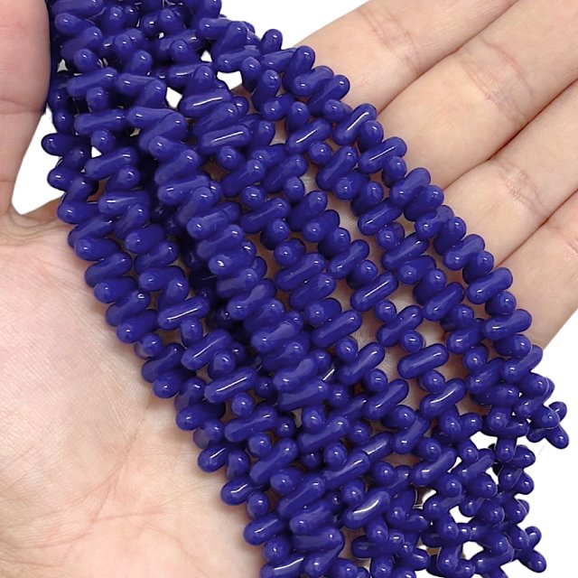 CRISTAL CHECO AZUL PALITOS 9X4MM (X TIRA)
