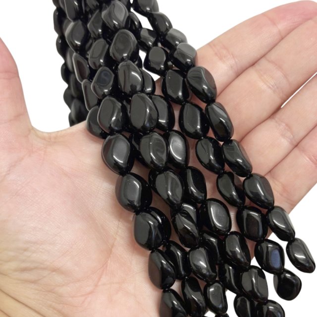 CRISTAL CHECO NEGRO 15X11MM (X TIRA)