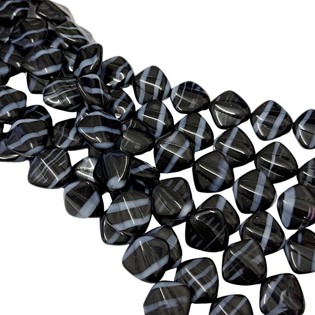 CRISTAL CHECO NEGRO ROMBO 17X18MM (X TIRA)