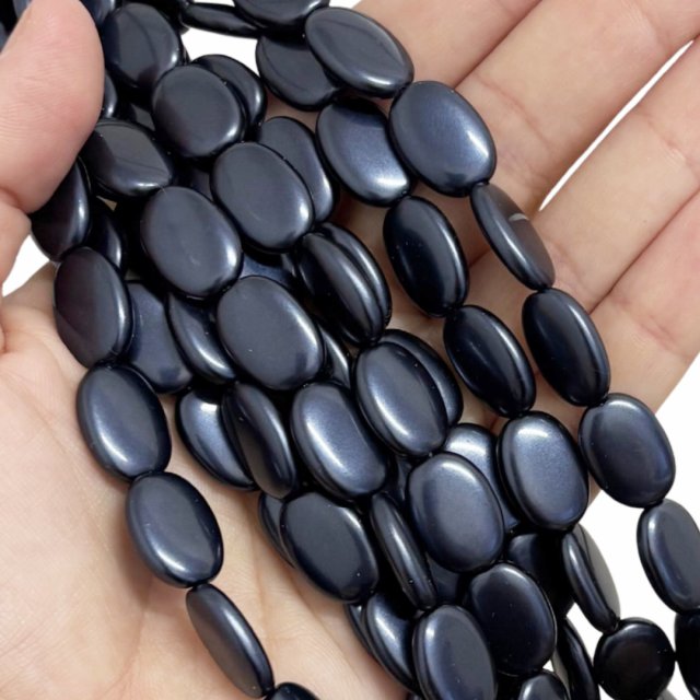 CRISTAL CHECO AZUL OVAL 16X11MM (X TIRA)